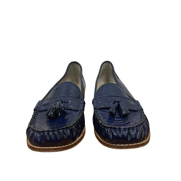 Dolce Vita Women’s Blue Patent Leather Tassel Penny Loafer Size 7.5 - Picture 2 of 12